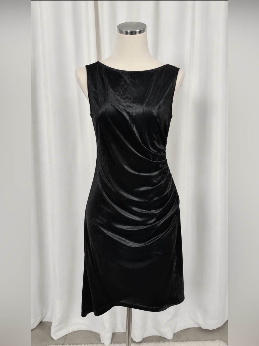 wild fable Black Velvet Mini Dress